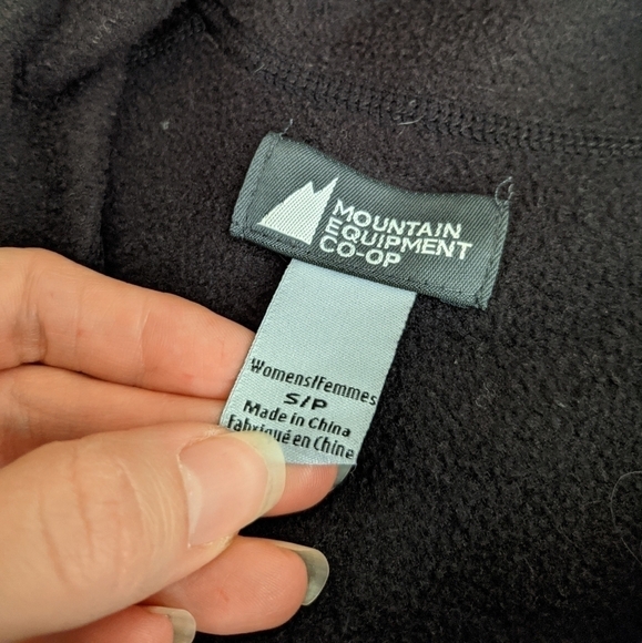 Mec fleece zipper sweater black women's small - Picture 4 of 6